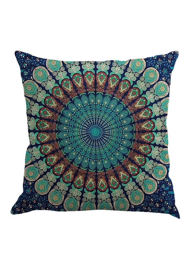 غطاء وسادة ديكور بتصميم بوهيمي أزرق 45x45سم