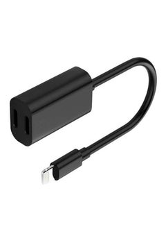 Dual Splitter Lightning Cable Adapter Black
