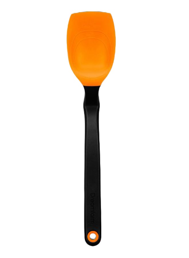 Dreamfarm - Dreamfarm Supoon Non-Stick Sit-Up Silicone Scraping, Serving, Cooking Spoon, Measures 5ml Tsp & 15ml Tbsp, 11 Inch, Durable, Easy to Clean, Perfect for Stirring and Serving, Orange Orange/Black 27.9x3.4x2.5cm - Image 1