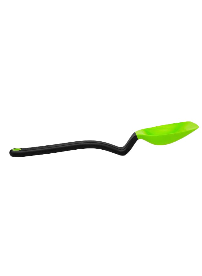 Dreamfarm Dreamfarm Supoon Non-Stick Sit-Up Silicone Scraping, Serving, Cooking Spoon, Measures 5ml Tsp & 15ml Tbsp, 11 Inch, Durable, Easy to Clean, Perfect for Stirring and Serving, Green Green/Black 27.9x3.4x2.5cm  - Image 1