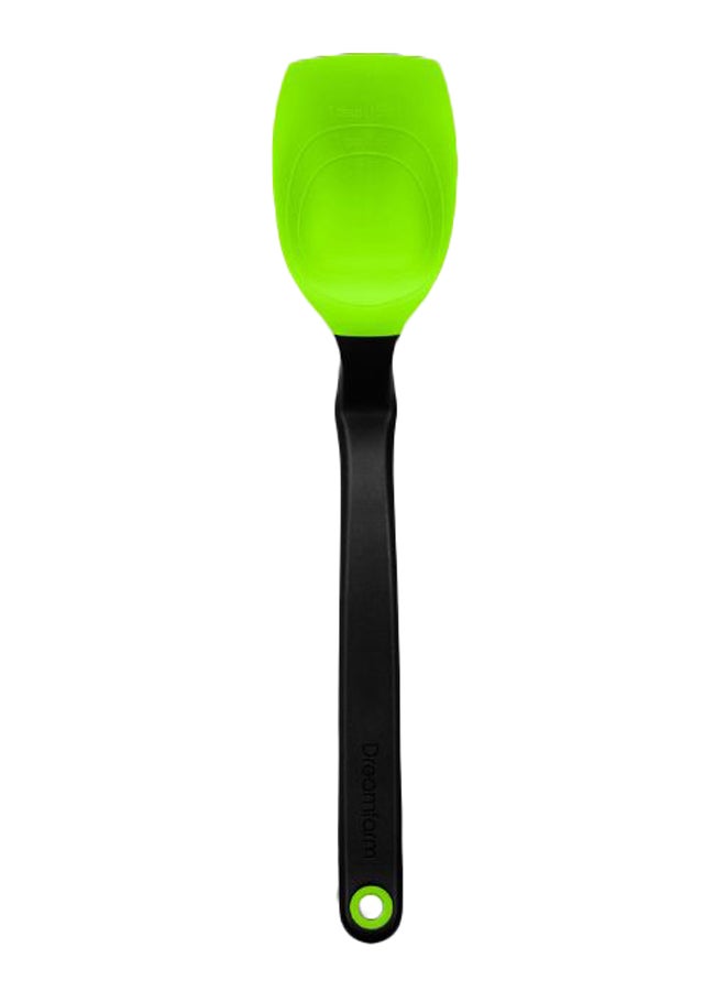 Dreamfarm Dreamfarm Supoon Non-Stick Sit-Up Silicone Scraping, Serving, Cooking Spoon, Measures 5ml Tsp & 15ml Tbsp, 11 Inch, Durable, Easy to Clean, Perfect for Stirring and Serving, Green Green/Black 27.9x3.4x2.5cm  - Image 2