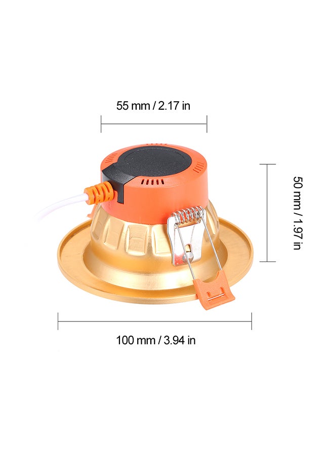 3 Colour LED Round Ceiling Light Orange/White 0.097kg - Image 2