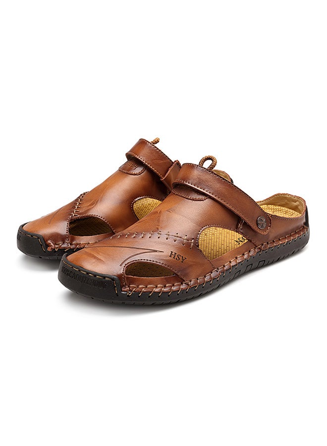 Leather Classic Slides Brown  - Image 2