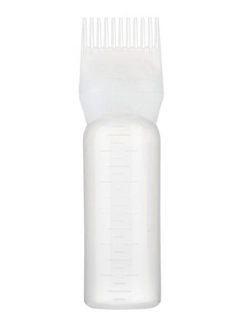 Hair Dye Applicator Bottle With Brush White 17 x 4.5cm