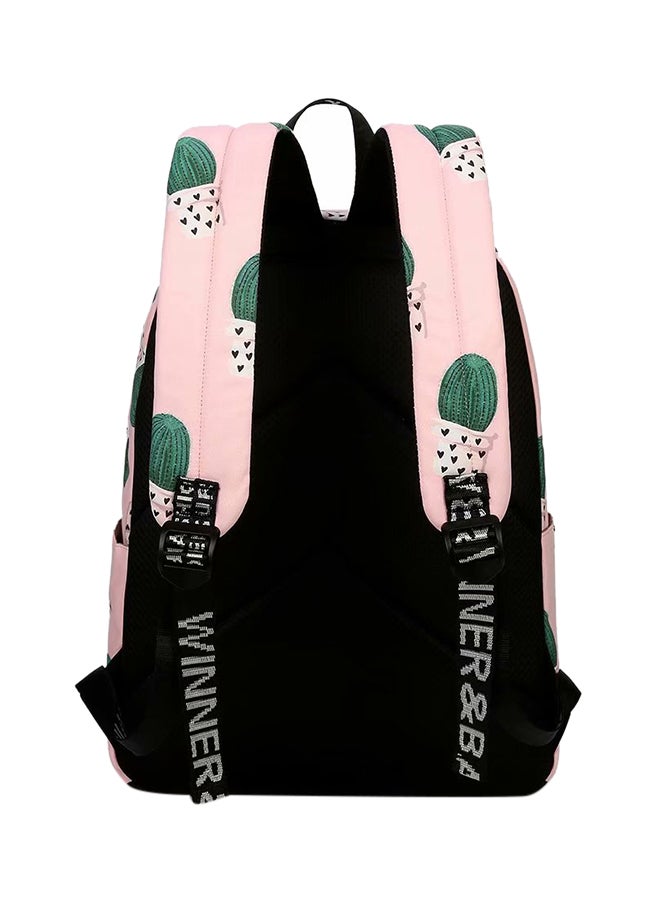 Lianz Polyester School Backpack Pink - Image 2