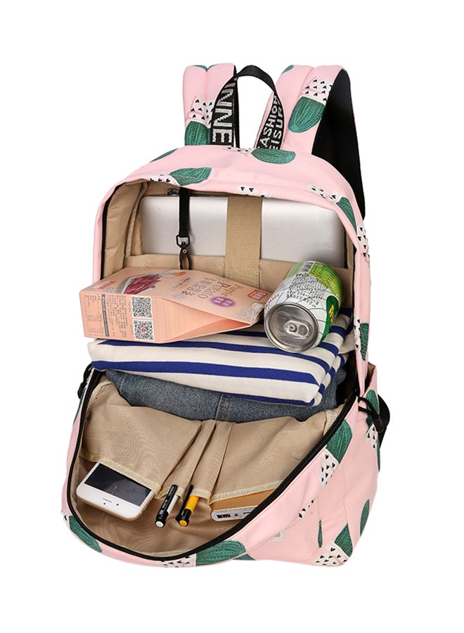 Lianz Polyester School Backpack Pink - Image 3