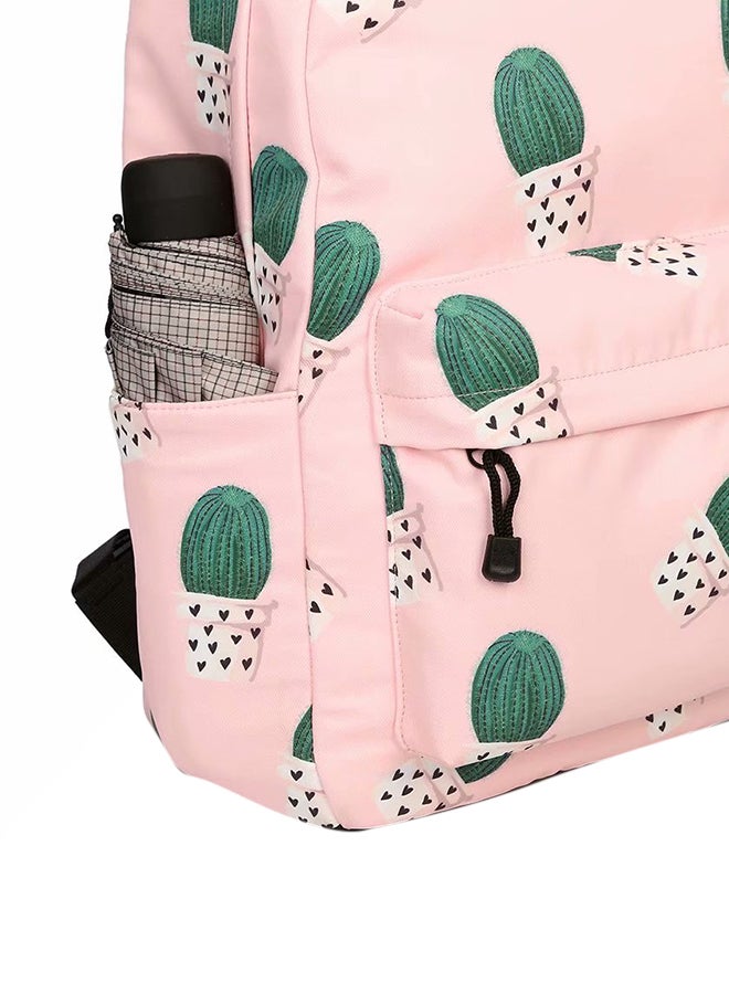 Lianz Polyester School Backpack Pink - Image 4