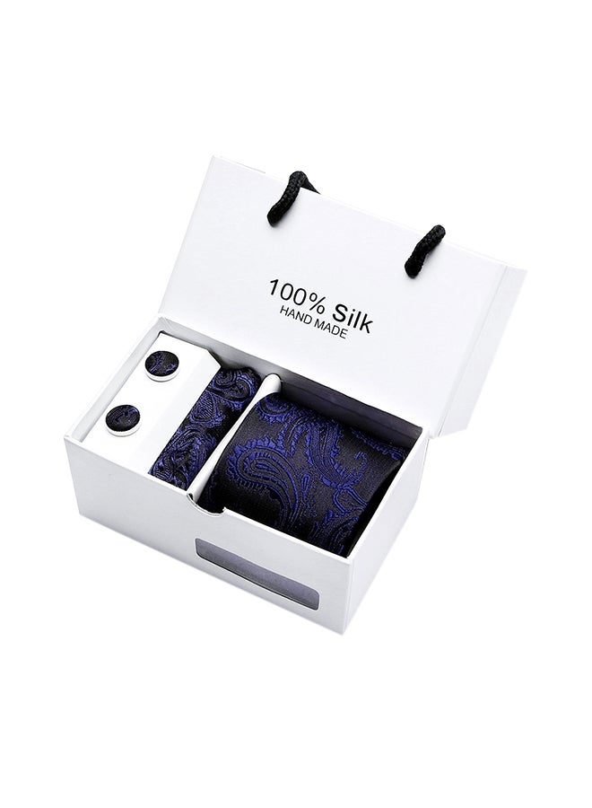 Polyester Necktie Set Black/Midnight Blue - Image 2