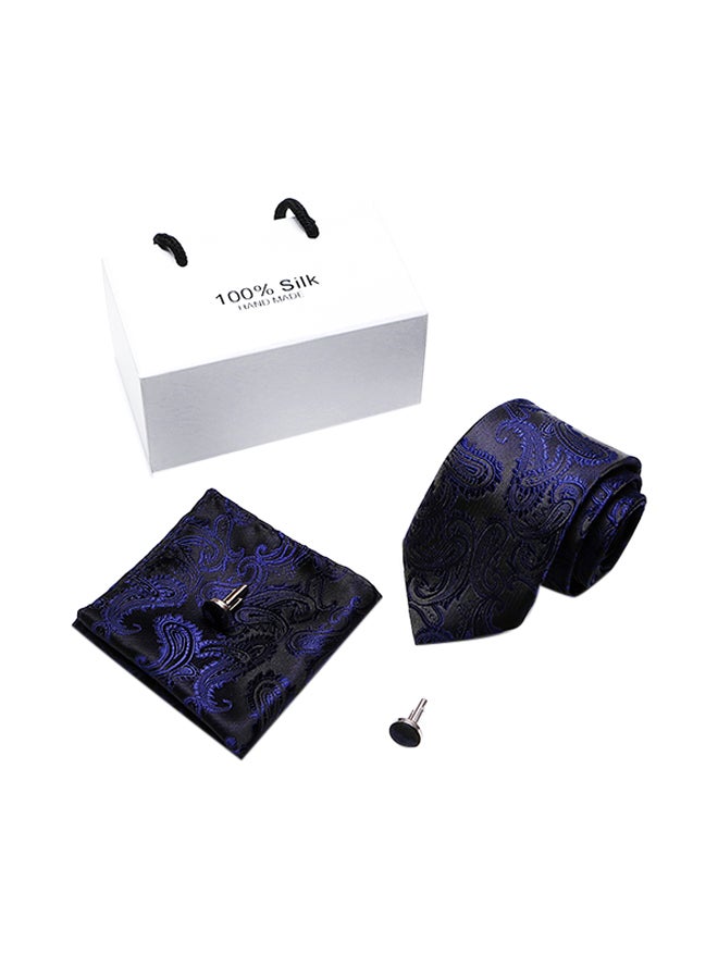 Polyester Necktie Set Black/Midnight Blue - Image 1