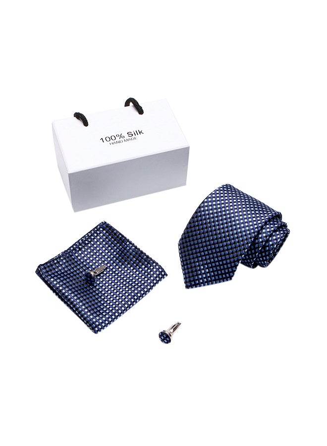 Polyester Necktie Set Dark Blue/Black - Image 1