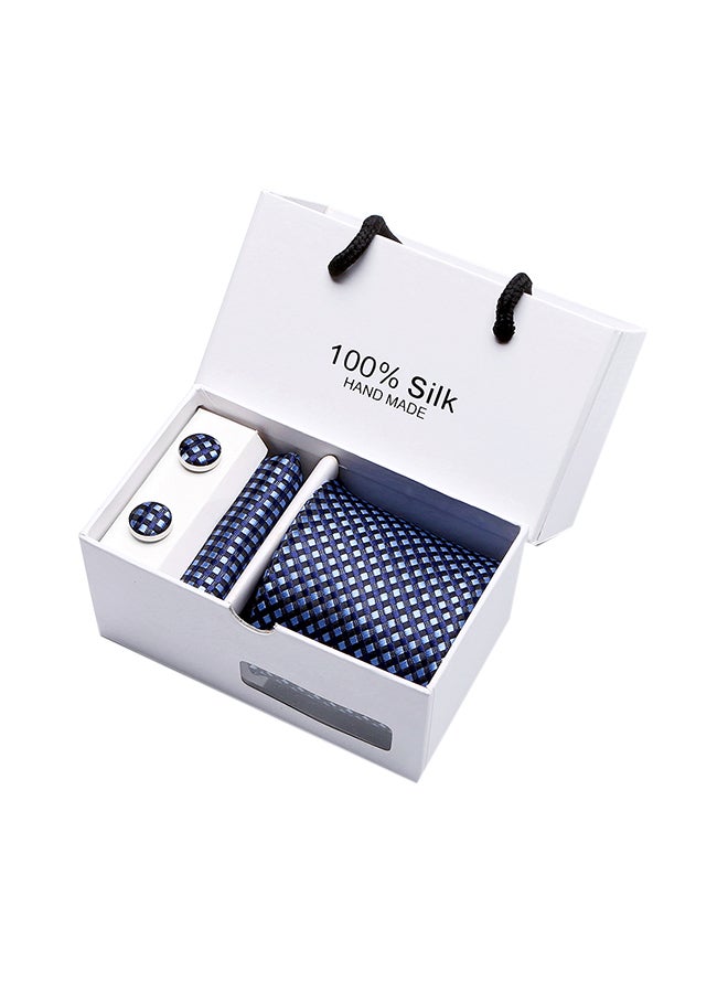 Polyester Necktie Set Dark Blue/Black - Image 2