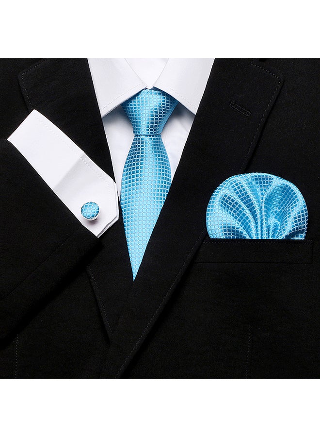 Polyester Necktie sky blue - Image 3