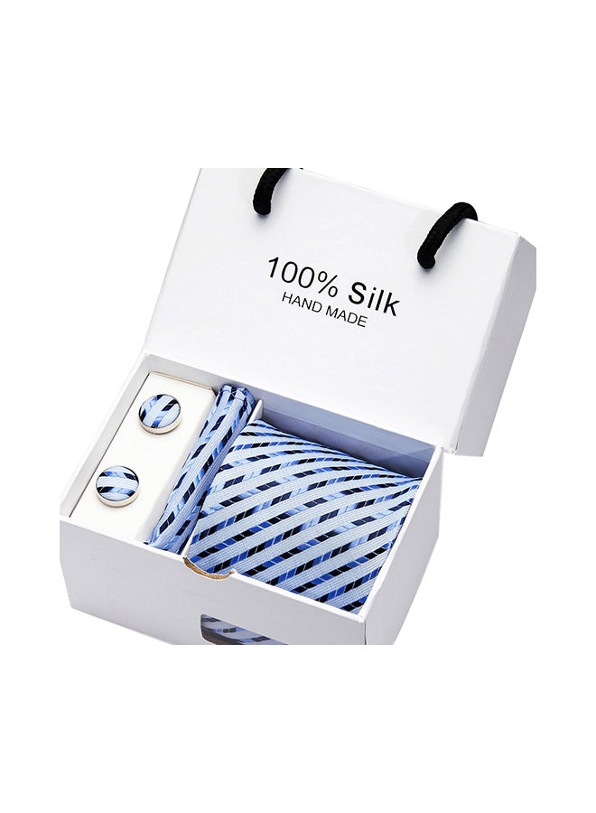 Polyester Necktie Sets Sky Blue/White - Image 1