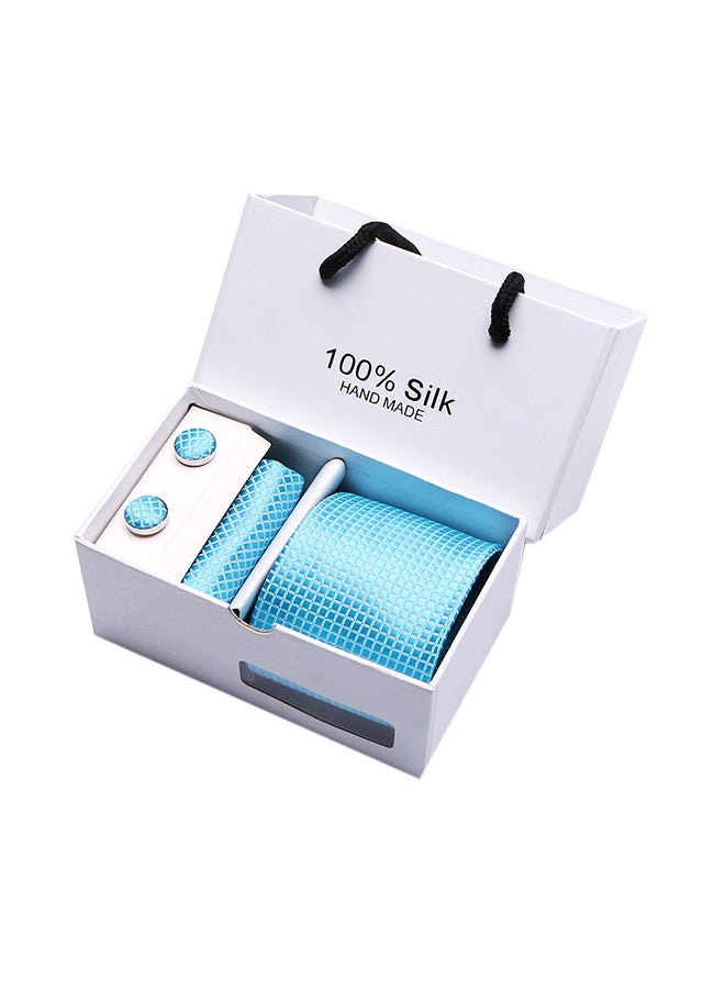 Polyester Necktie Set sky blue - Image 2