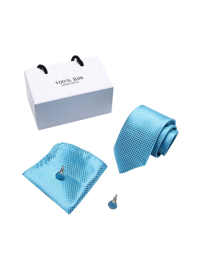 Polyester Necktie Set sky blue - Image 1