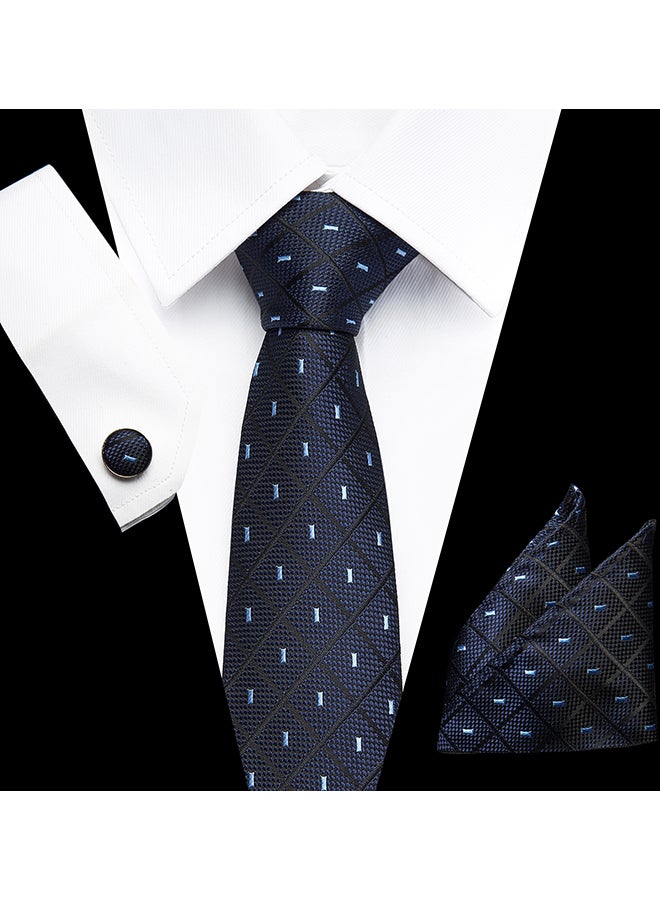 Polyester Necktie dark blue - Image 3