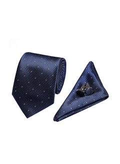 Generic Polyester Necktie Set Dark Navy Blue  - Image 1