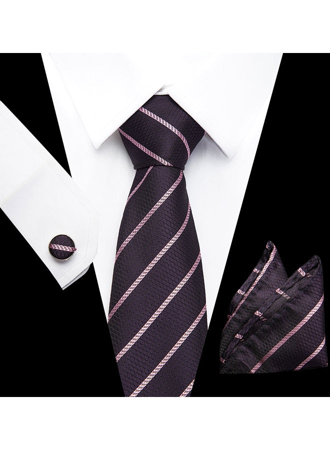 Polyester Necktie dark purple - Image 3