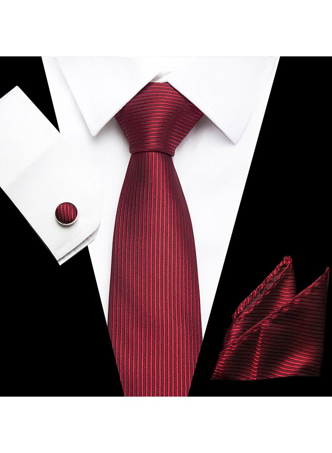 Polyester Necktie Burgundy - Image 3
