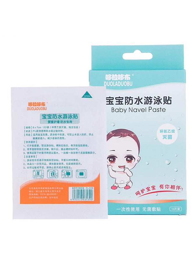Bluelans 10-Pieces Baby Disposable Swimming Waterproof Breathable Navel Paste Sticker Set  - Image 2