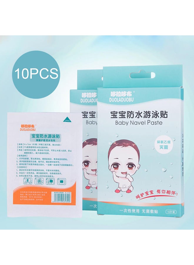 Bluelans 10-Pieces Baby Disposable Swimming Waterproof Breathable Navel Paste Sticker Set  - Image 1