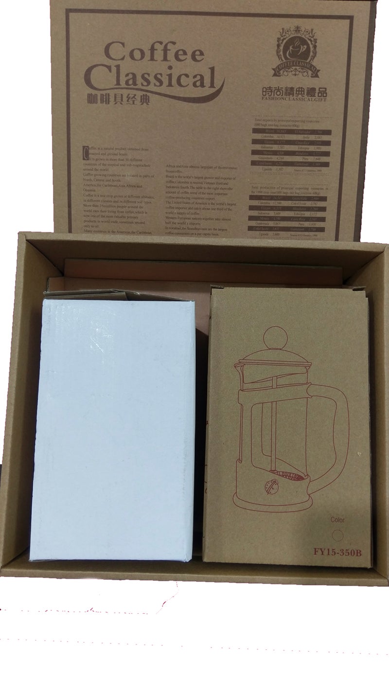 SPROUTS French Press Manual Coffee Grinder Gift Set Black 350ml - Image 4
