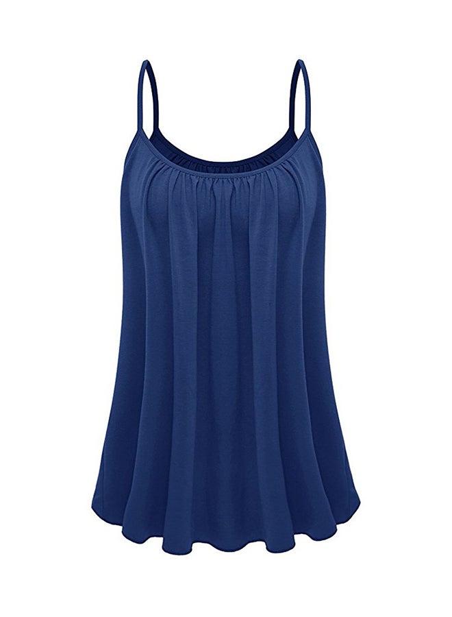 Generic - Sleeveless Round Neck Tank Top Dark Blue - Image 1