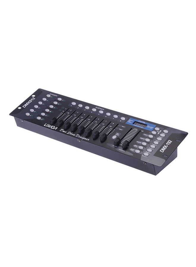 LIXADA - 192 Channels DMX512 Controller Console For Stage Light Party DJ Disco Operator Equipment Black 1848grams - Image 1
