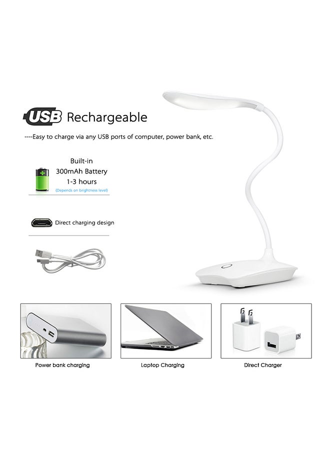 ديسديل مصباح LED مكتبي قابل للشحن بمنفذ USB أبيض 12 x 10سم  - Image 3