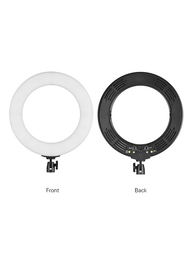 مصباح إضاءة LED أستوديو على شكل حلقة لتصوير الفيديو أسود - Image 1