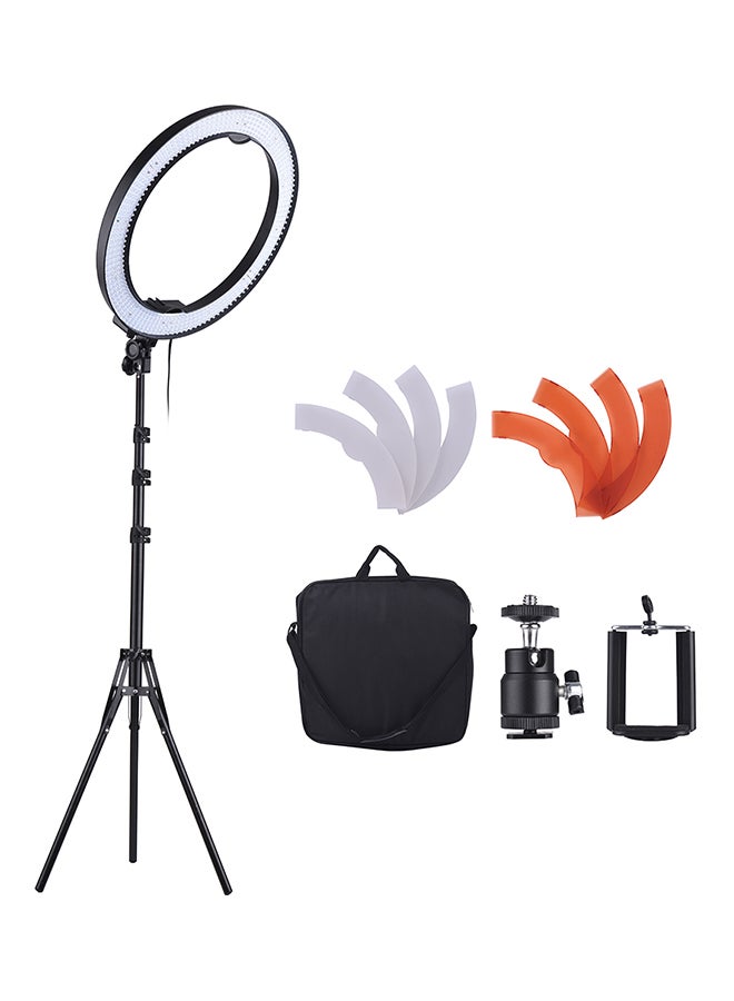 ANDOER LED Dimmable Video and Photography Ring Fill Light Black  - Image 1