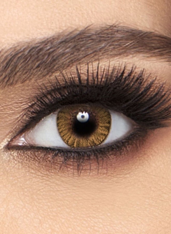 فريش لوك عدسات لاصقة من كلر بلندز باللون العسلي مع محلول للعدسات unisex - Image 2