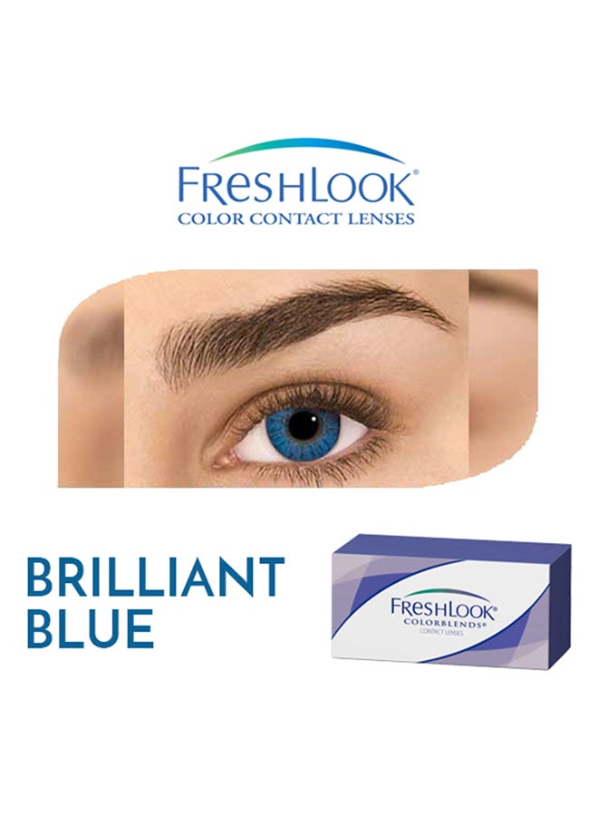 FRESHLOOK unisex Colorblends Brilliant Blue Contact Lenses And Solution - Image 3