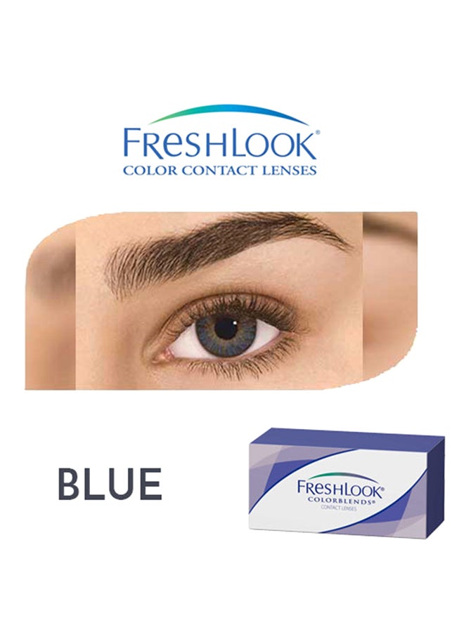 فريش لوك عدسات لاصقة من كلر بلندز باللون الأزرق مع محلول للعدسات unisex - Image 3