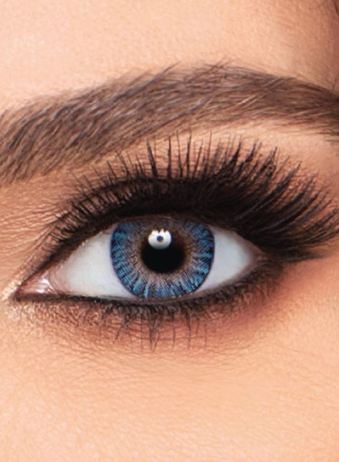 فريش لوك عدسات لاصقة من كلر بلندز باللون الأزرق مع محلول للعدسات unisex - Image 2