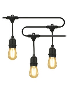 10-Piece Filament String Light Bulb Set Black