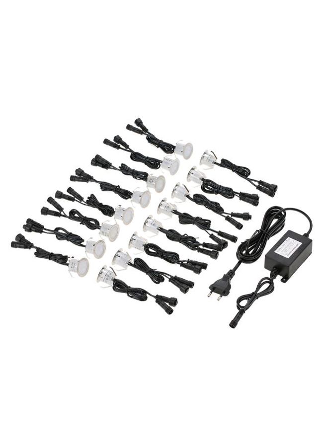 Tomshine 16-Piece Recessed LED Deck Light Set White 
