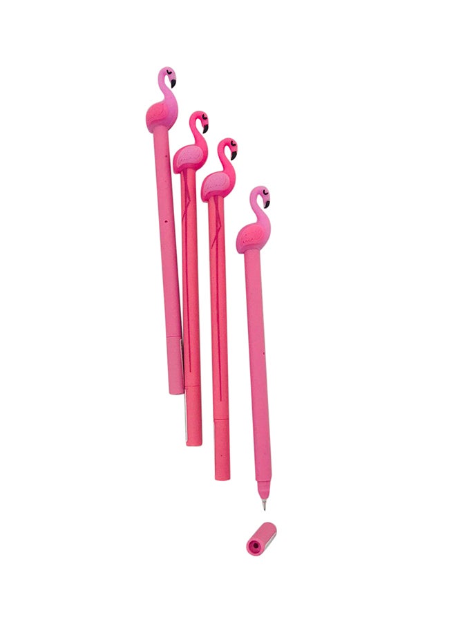 Generic Cartoon Swan Gel Pen 4 Piece Set Pink 