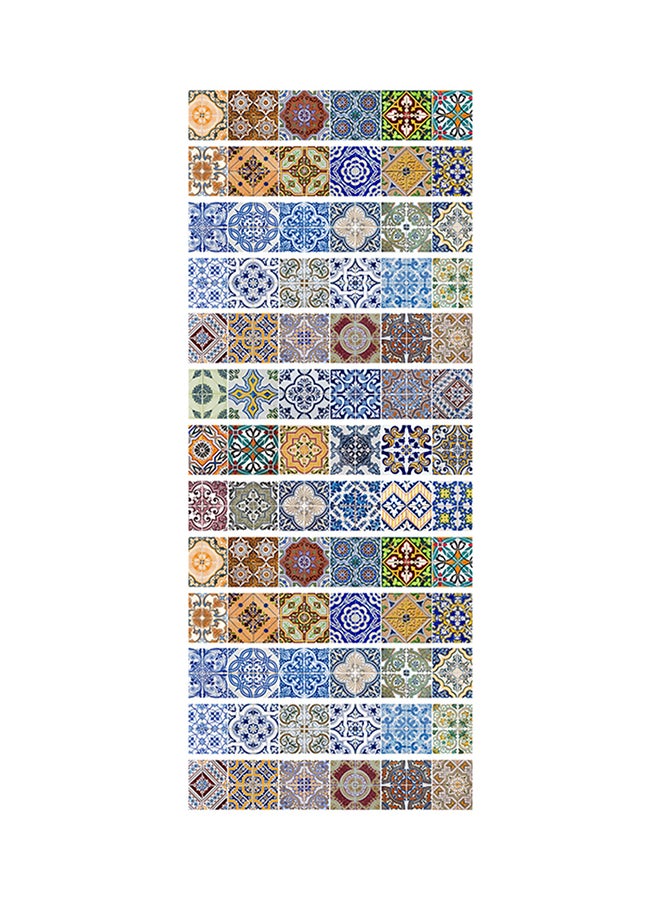 13-Piece 3D Stair Sticker Removable Decals For Home Decor Multicolour 100x18centimeter 