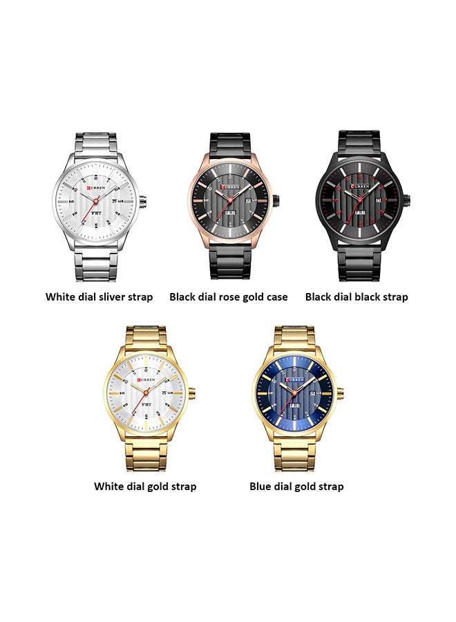 CURREN - men Stainless Steel Band Analog Wrist Watch - Image 1