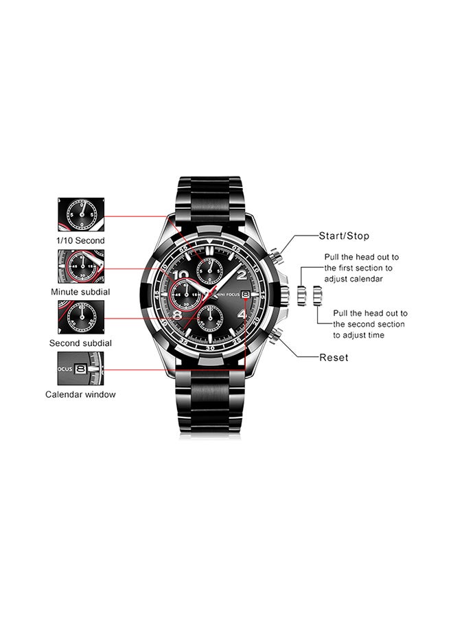 ساعة يد كرونوغراف بسوار من الإستانلس ستيل men - Image 5