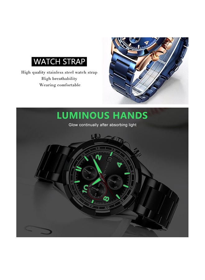 ساعة يد كرونوغراف بسوار من الإستانلس ستيل men - Image 3