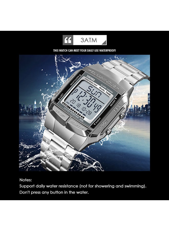 سكمي ساعة يد رقمية مقاومة للماء, طراز 1381 للرجال - Image 4