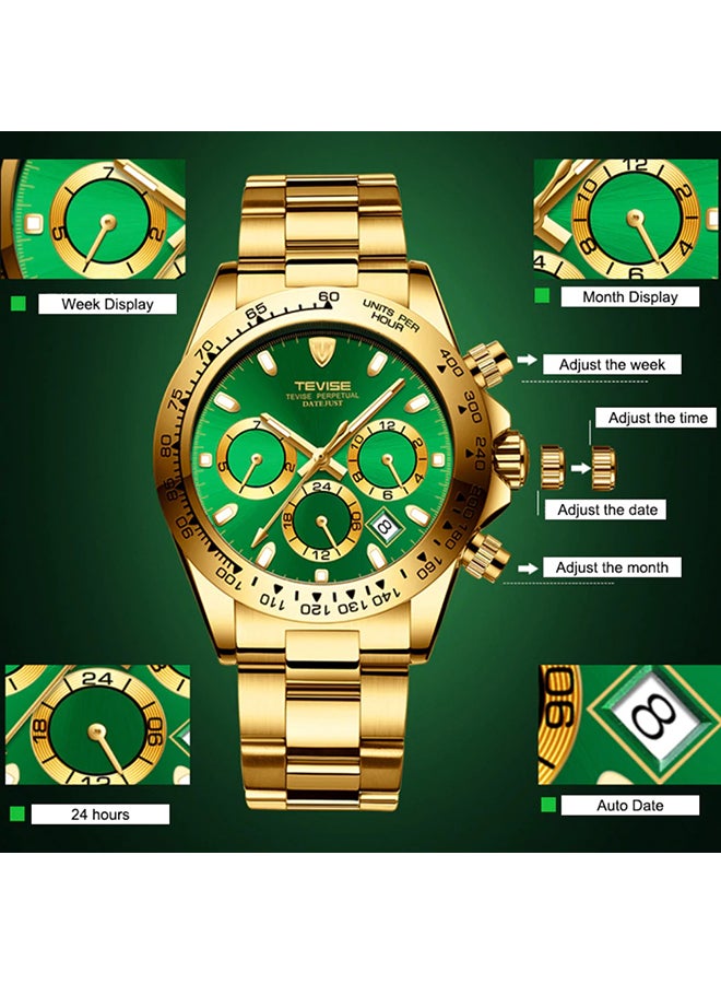 Tevise Men's Stainless Steel Band Chronograph Wrist Watch - Image 5