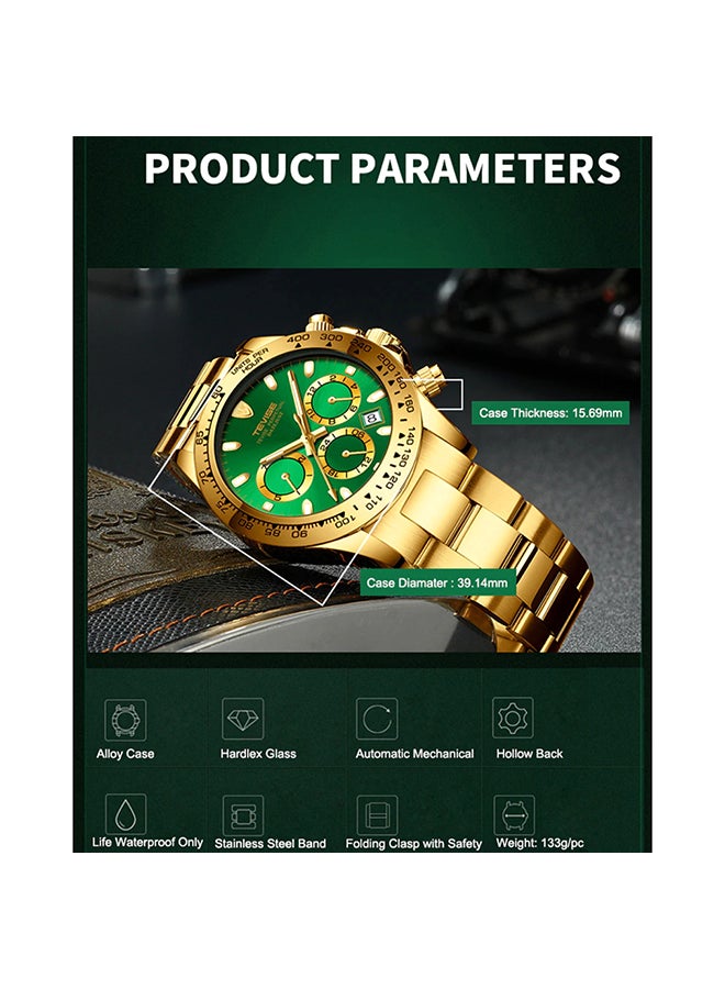 Tevise Men's Stainless Steel Band Chronograph Wrist Watch - Image 3