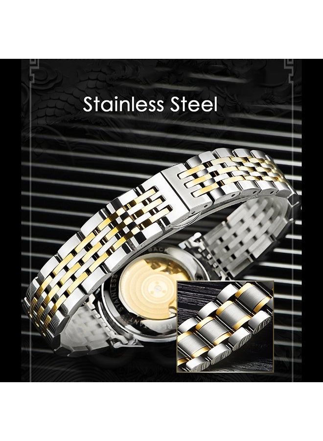 تيفيز ساعة يد بعقارب وسوار من الإستانلس ستيل للرجال - Image 4