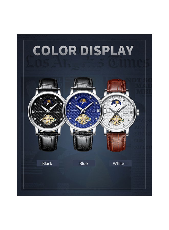 Tevise Men's Leather Band Chronograph Wrist Watch - Image 2