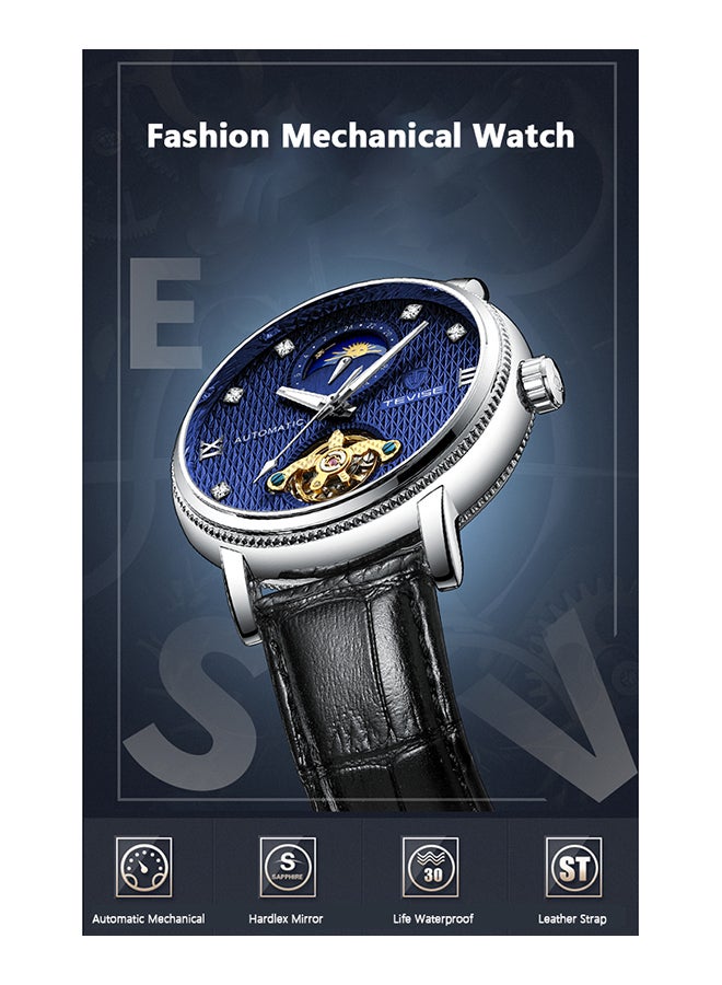 Tevise Men's Leather Band Chronograph Wrist Watch - Image 3