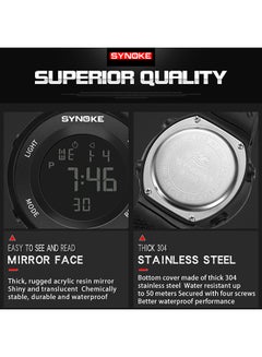 SYNOKE men Waterproof Rubber Digital Watch 9199  - Image 4