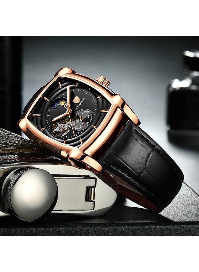 تيفيز ساعة يد كرونوجراف بسوار من الجلد الفاخر للرجال - Image 5